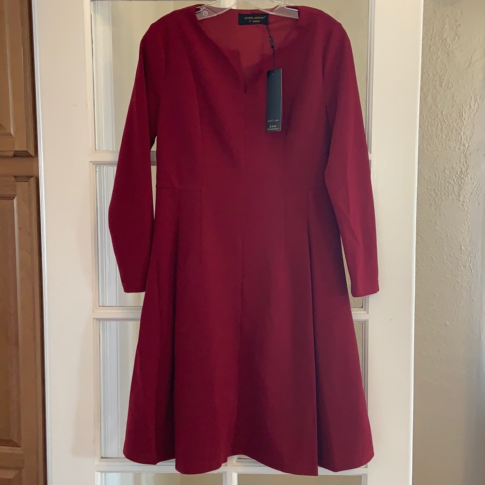 NWT Red flare dress